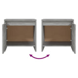 Bedside Cabinets 2 pcs Grey Sonoma 45x34x44.5 cm Engineered Wood - Extra Image