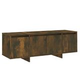TV Cabinet Smoked Oak 120x30x40.5 cm Engineered Wood - Front View