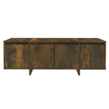 TV Cabinet Smoked Oak 120x30x40.5 cm Engineered Wood - Rear View