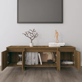 TV Cabinet Brown Oak 120x30x40.5 cm Engineered Wood - Side View