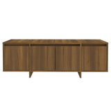 TV Cabinet Brown Oak 120x30x40.5 cm Engineered Wood - Rear View
