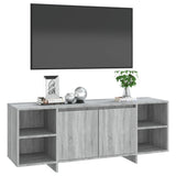 TV Cabinet Grey Sonoma 130x35x50 cm Engineered Wood - Top-Down View