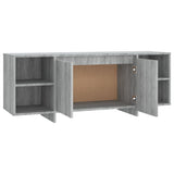 TV Cabinet Grey Sonoma 130x35x50 cm Engineered Wood - Rear View