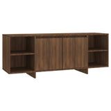 TV Cabinet Brown Oak 130x35x50 cm Engineered Wood