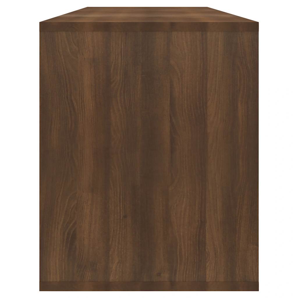 TV Cabinet Brown Oak 130x35x50 cm Engineered Wood
