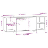 TV Cabinet Brown Oak 130x35x50 cm Engineered Wood