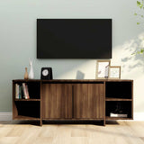 TV Cabinet Brown Oak 130x35x50 cm Engineered Wood