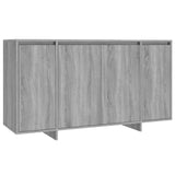 Sideboard Grey Sonoma 135x41x75 cm Engineered Wood - Front View