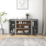 Sideboard Grey Sonoma 135x41x75 cm Engineered Wood - Side View