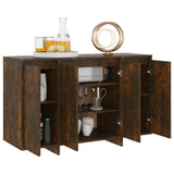 Sideboard Smoked Oak 120x41x75 cm Engineered Wood - Side View