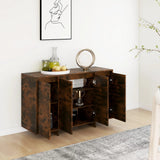 Sideboard Smoked Oak 120x41x75 cm Engineered Wood - Top-Down View