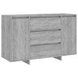 Sideboard with 3 Drawers Grey Sonoma 120x41x75 cm Engineered Wood - Front View