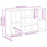 Sideboard Smoked Oak 120x30x75 cm Engineered Wood - Extra Image