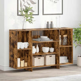 Sideboard Smoked Oak 120x30x75 cm Engineered Wood
