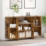 Sideboard Smoked Oak 120x30x75 cm Engineered Wood