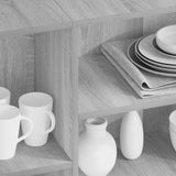 Sideboard Grey Sonoma 120x30x75 cm Engineered Wood - Side View