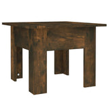 Coffee Table Smoked Oak 55x55x42 cm Engineered Wood - Front View