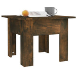 Coffee Table Smoked Oak 55x55x42 cm Engineered Wood - Top-Down View