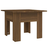 Coffee Table Brown Oak 55x55x42 cm Engineered Wood - Front View