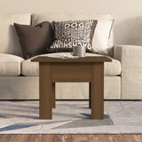 Coffee Table Brown Oak 55x55x42 cm Engineered Wood - Side View