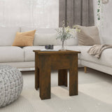 Coffee Table Smoked Oak 40x40x42 cm Engineered Wood