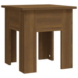 Coffee Table Brown Oak 40x40x42 cm Engineered Wood - Front View
