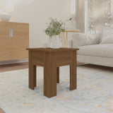 Coffee Table Brown Oak 40x40x42 cm Engineered Wood - Side View