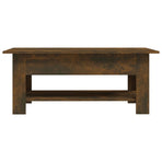 Coffee Table Smoked Oak 102x55x42 cm Engineered Wood