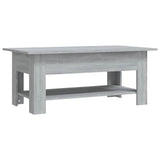 Coffee Table Grey Sonoma 102x55x42 cm Engineered Wood - Front View