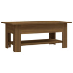 Coffee Table Brown Oak 102x55x42 cm Engineered Wood