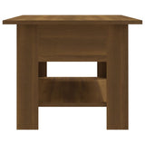 Coffee Table Brown Oak 102x55x42 cm Engineered Wood - 45-Degree Angle