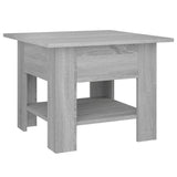 Coffee Table Grey Sonoma 55x55x42 cm Engineered Wood - Front View