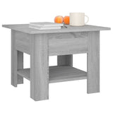 Coffee Table Grey Sonoma 55x55x42 cm Engineered Wood - Top-Down View