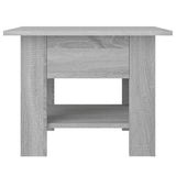 Coffee Table Grey Sonoma 55x55x42 cm Engineered Wood - 45-Degree Angle
