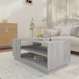 Coffee Table Grey Sonoma 102x55x43 cm Engineered Wood - Side View