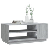 Coffee Table Grey Sonoma 102x55x43 cm Engineered Wood - Top-Down View