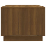 Coffee Table Brown Oak 102x55x43 cm Engineered Wood - Rear View