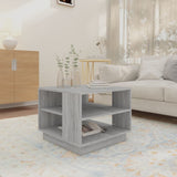 Coffee Table Grey Sonoma 55x55x43 cm Engineered Wood - Side View