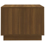 Coffee Table Brown Oak 55x55x43 cm Engineered Wood - Rear View