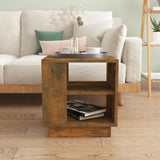 Coffee Table Smoked Oak 40x40x43 cm Engineered Wood - Side View