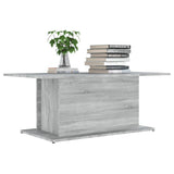 Coffee Table Grey Sonoma 102x55.5x40 cm Engineered Wood - Side View