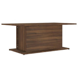 Coffee Table Brown Oak 102x55.5x40 cm Engineered Wood - Front View