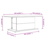 Coffee Table Brown Oak 102x55.5x40 cm Engineered Wood