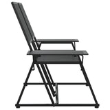2-Seater Garden Bench 165 cm Black Steel - Top-Down View