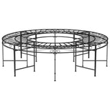 Round Tree Bench Ø160 cm Black Steel