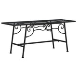 Tree Bench 110 cm Black Steel - Front View