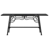 Tree Bench 110 cm Black Steel - Side View
