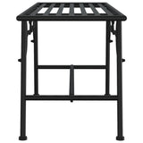 Tree Bench 110 cm Black Steel - Top-Down View