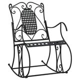 Rocking Bench 84 cm Black Steel - Front View