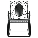 Rocking Bench 84 cm Black Steel - Side View